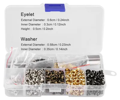 Ösen-Set 420 Stück, 3 mm, Metall, mit 3 Werkzeugen