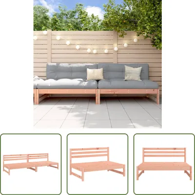 Produktbild von The Living Store Garten-Mittelsofas 2 Stk. 120x80 cm Massivholz Douglasie