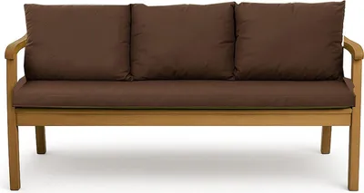 Obrázok produktu pre Vankúše na záhradnú lavicu| Sedák 150x60x7 + operadlo 3x 56x50cm| vankúš na záhradnú hojdačku Hnedý| Polstre na záhradného nábytku pre 3 osoby
