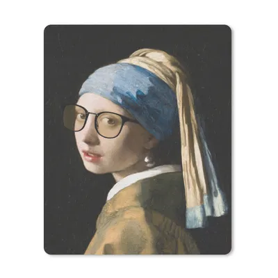Produktbild von MuchoWow® Mauspad Mousepad Das Mädchen mit dem Perlenohrring - Vermeer - Brillen 30x40 cm - Mousepads - Maus Mat - Pad - Mausunterlage - Mausmatten