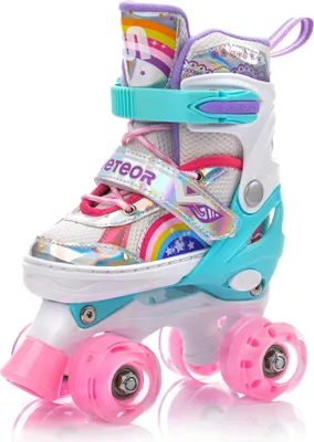 Produktbild von Roller skates Meteor Rainbow S 30-33 Retro Rollschuhe Disco Roll Skate Jugend Roll-Schuhe Kinder Quad Skate