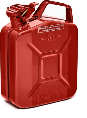 Produktbild von Oxid7® by BW Kraftstoffkanister Metall Benzinkanister 5 Liter - Rot RAL 3000 - UN-Zulassung - Hergestellt in Europa