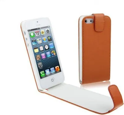 Produktbild von Handy Tasche Flip dünn für Case Handy iPhone SE Orange