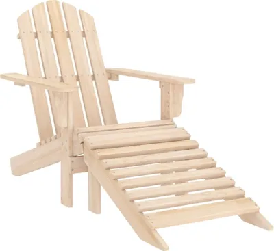 Obrázek produktu pro Zahradní židle Adirondack s podnožkou z masivního jedlového dřeva