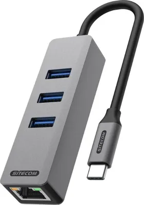 Immagine prodotto di Sitecom USB-C-zu-Ethernet + 3x USB-Hub (AD-1008)