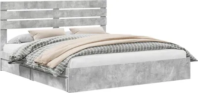 Zdjęcie produktu dla Łóżko z miejscem do przechowywania Betonowy szary 200 x 200 cm