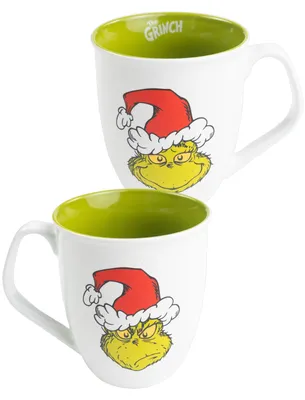 Produktbild von The Grinch Tasse - Kaffeetasse Becher Kaffeebecher aus Keramik Grün Weiß 350 ml