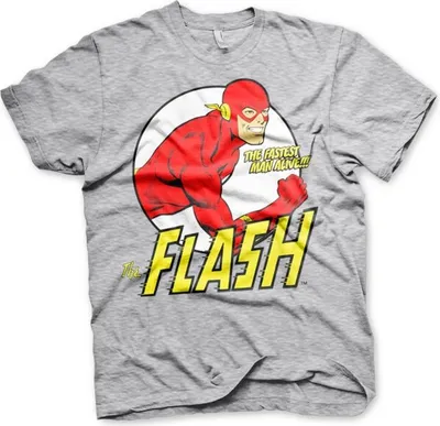 Produktbild von The Flash - Fastest Man Alive T-Shirt - Small - Heather-Grey
