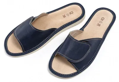Produktbild von Damen-Hausschuhe R.39 mit Klettverschluss, für das ganze Jahr geeignet, zum Hineinschlüpfen, Keilabsatz  KD-01-DB-39