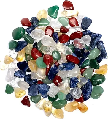 Produktbild von Tibetische Fünf-Chakra-Trommelsteine, Mischung A-Qualität – ± 500 g; ±1-2cm