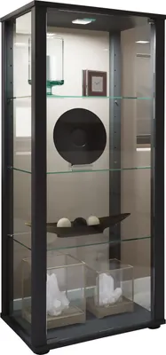 Immagine prodotto di Vetrina in piedi | Vetro con vetro di sicurezza ESG | Dimensioni ca. H. 115 x W. 50 x D. 38 cm | Vetro espositore per stand | Moderno e salvaspazio | Espositore in vetro - Kavisa M
