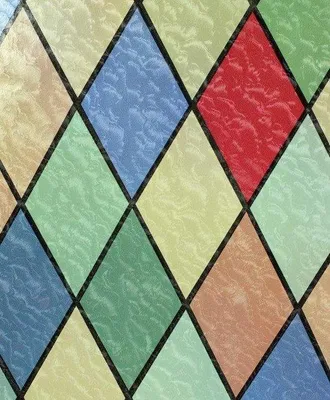 Productafbeelding van Unyqoos® Patifix raamfolie – gekleurd glas effect, zelfklevend, meerkleurig, 45 x 200 cm