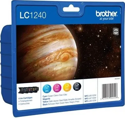 Product packaging for Brother ink cartridges, featuring an image of Jupiter.