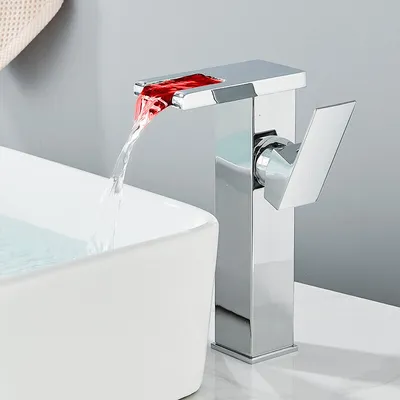 Produktbild von LED Waschtischarmatur Wasserhahn Badarmatur Waschbecken Mischbatterie