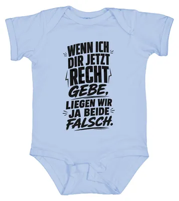 Productafbeelding van Als ik het nu met je eens ben, dan hebben we allebei een statement-sarkasme babybody, lichtblauw, maat 0/3