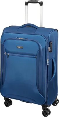 Produktbild von Reisekoffer d&n Travel Line 6404 Trolley 68 cm erweiterbar 4 Rollen 70 l - Blau