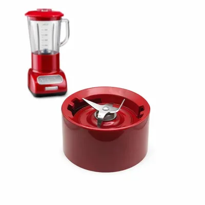 Immagine prodotto di Supporto in vetro rosso KitchenAid per KSB5553EER – Supporto originale per lame con gruppo lame per frullatore KitchenAid Artisan