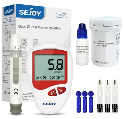 Produktbild von Blutzuckermessgerät - Diabetes Test-Set - Batterien Enthalten - RoHS- - Ohne Bluetooth - Rot