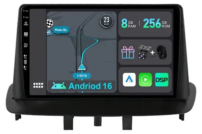 Obrázok produktu pre Android 12, 2 DIN autorádio pre Renault Megane 3 (2009-2014) - 8 GB + 256 GB - Integrované CarPlay/Android Auto
