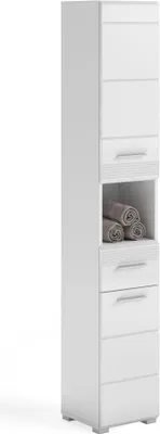 Image de Colonne de salle de bain – Blanc laqué – KLEANKIN