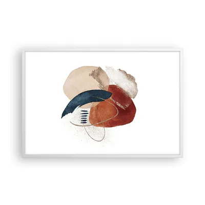Produktbild von Gerahmtes Poster - Weißer Rahmen - Abstraktion Flecken Modern - 91,5x61 cm - Wand Bild - Wanddeko - Wandbilder - Kunstposter - Wandposter - Bilderrahmen - Bilder - Kunstdruck - P2WAA91x61-4561