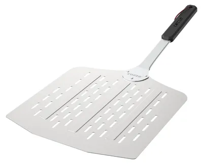 Produktbild von Cozze® Pizzaschaufel, hitzestabiler Pizzaschieber, passend für 13 Pizzaöfen, 66 x 30 x 3 cm, Aluminium / Edelstahl / Kunststoff, silber"