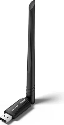 Image de Carte réseau Wi-Fi 6 2,4 GHz USB Vention AX300 avec antenne, noire