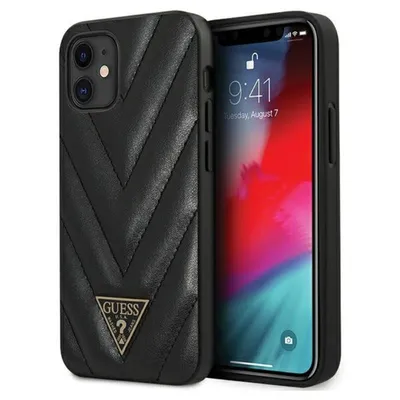 Produktbild von Guess Guhcp12Spuvqtmlbk Iphone 12 Mini 5,4"" Czarny/Black Hardcase V-Quilted Collection