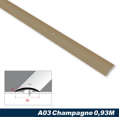 Produktbild von Effector Übergangsprofile aus eloxiertem Aluminium - Übergangsschiene Bodenleiste - (0,93 Meter schwarz) Abschlussprofil Bodenfuge Überbrückung