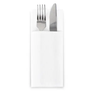 Produktbild von 50x Servietten Bestecktaschen 32 x 40 cm 1/8 -Falz AIRLAID Stoffähnlich