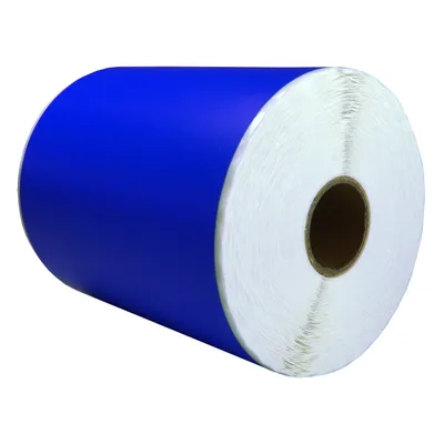 Produktbild von DULA Etiketten - Kompatibel mit Zebra 102x152mm - Blau - Permanent - 1 Rolle - 300 Etiketten pro Rolle - Kern 25mm