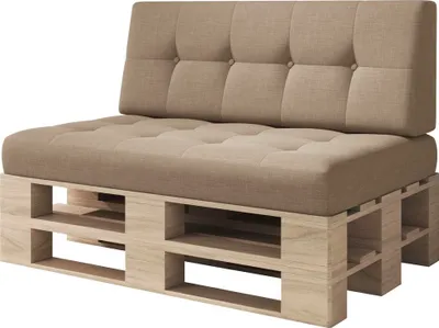Produktbild von sunnypillow Palettenkissen Verona gesteppt 2er Set Sand