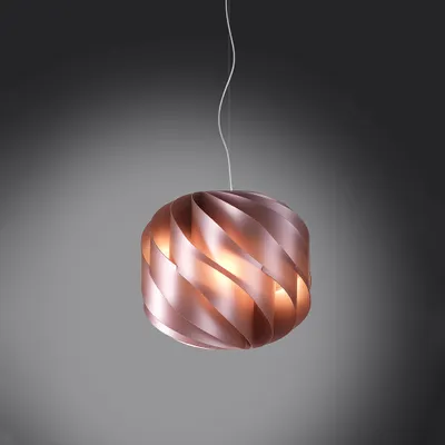 Image de Suspension moderne Globe 2 Lumières en Polilux Rose Métallique  Italy
