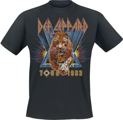 Produktbild von Def Leppard T-Shirt Herren US Tour 1983 schwarz XXL