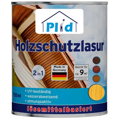 Produktbild von Plid Holzlasur außen Kiefer 0,75 l, lösemittelhaltig, seidenglänzend