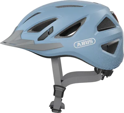 Produktbild von ABUS Stadthelm Urban-I 3.0 - Fahrradhelm mit Rücklicht, chirm und Magnetverschluss - für Damen und Herren - Hellblau, Größe M (52-58 cm)