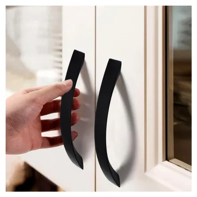 Produktbild von 10 Stück Küchengriffe Schwarz für Küchenschränke und Möbel mit 128mm Lochabstand