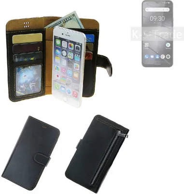 Produktbild von K-S-Trade Schutz Hülle kompatibel mit Gigaset GS5 Lite Klapphülle Case Phone cover Slim Handytasche Handy Hülle schwarz aus Kunstleder (1 Stk)