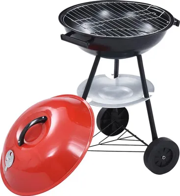 Imagen del producto de vidaXL Barbacoa portátil de carbón, tamaño XXL, con ruedas, 44 cm