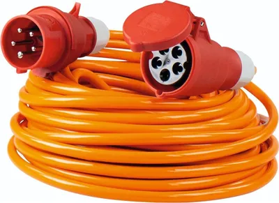 Image de as-Schwabe Rallonge CEE 10m câble de chantier 400V 32A 5G4 Orange IP44