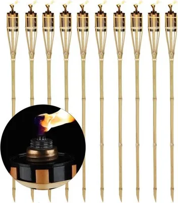Image de Torches en bambou lot de 10