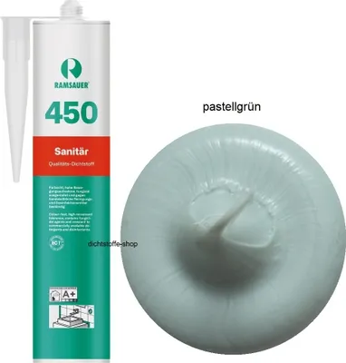 Produktbild von Ramsauer 450 Sanitär 1K Silikon Dichtstoff 310ml Kartusche pastellgrün
