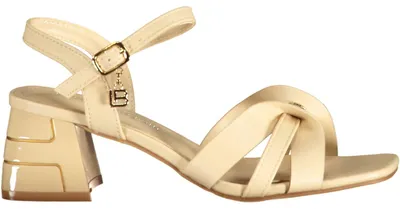 Immagine prodotto di Comodi sandali da donna beige con cinturino regolabile e tacco da 5 cm
