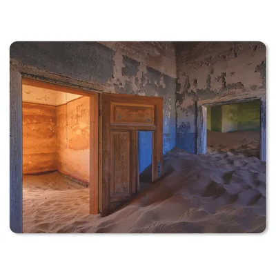 Produktbild von MuchoWow® Mauspad Mousepad Tür - Sand - Wüste - Architektur 23x19 cm - Mousepads - Maus Mat - Pad - Mausunterlage - Schreibtischunterlage - Mauspad