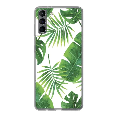 Produktbild von MuchoWow® Handyhülle Schutzhülle Hülle für Samsung Galaxy S21 Plus Tropisch - Blätter - Muster Silikon Softcase Handy Hülle - Handy-Tasche