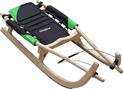 Produktbild von Kathrein Rennsportrodel Zweisitzer mit Polstersitz (130 cm), Farbe:schwarz/grün
