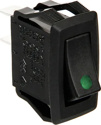 Image de Interrupteur avec LED - 12/24V - Vert