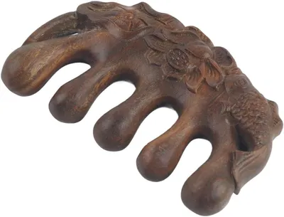 Imagen del producto de Cepillo de masaje con dientes anchos, aroma a sándalo, masaje para el cuero cabelludo, relajación para el cuello y los hombros