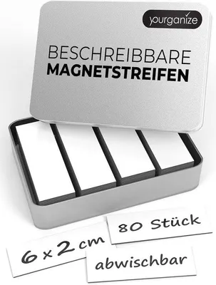 Obrázok produktu pre Magnetický pásik, biely, 60 x 20 mm, 80 ks