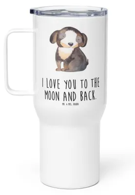 Produktbild von Mr. & Mrs. Panda thermosbecher Hund Entspannen - Weiß - Geschenk, Liebe, Sprüche, Isolierbecher, Teetasse, Verliebt, Kaffee-to-go-Becher, Thermobecher, Niedlich